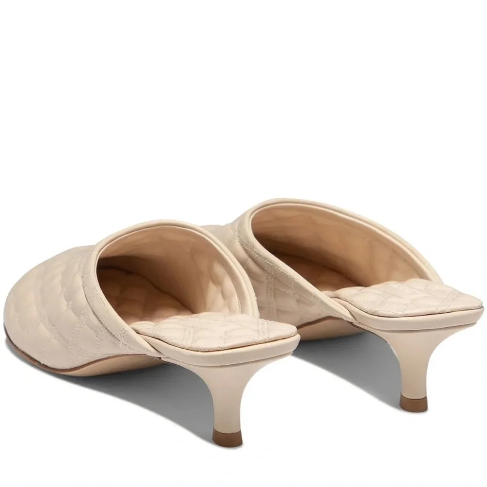 Burberry Embroidered Quilted Slip-On Mules - Picture 7 of 8